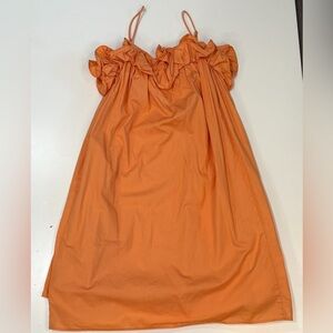 H&M Orange Ruffle-Strap Sundress for Girls Summer XS